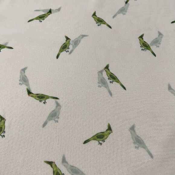 𝅺forever21 Sheer Parrot Print Blouse Sz S - Picture 11 of 13